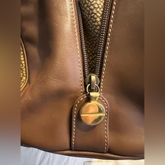 Borbonese Redwall authentic large dome purse. Made in Italy. Quail suede leather - Picture 15 of 16